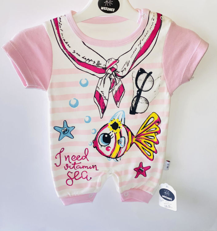 Picture of DODI2- COTTON GIRLS ROMPER  I NEED VITAMIN SEA